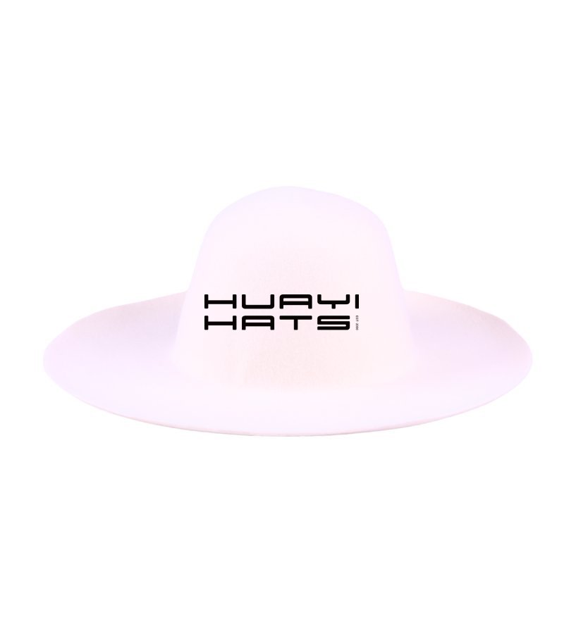 White Wide Brim Felt Hat Bodies Wholesale