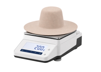 Cuerpo de sombrero sobre báscula electrónica, de 190 a 220 gramos