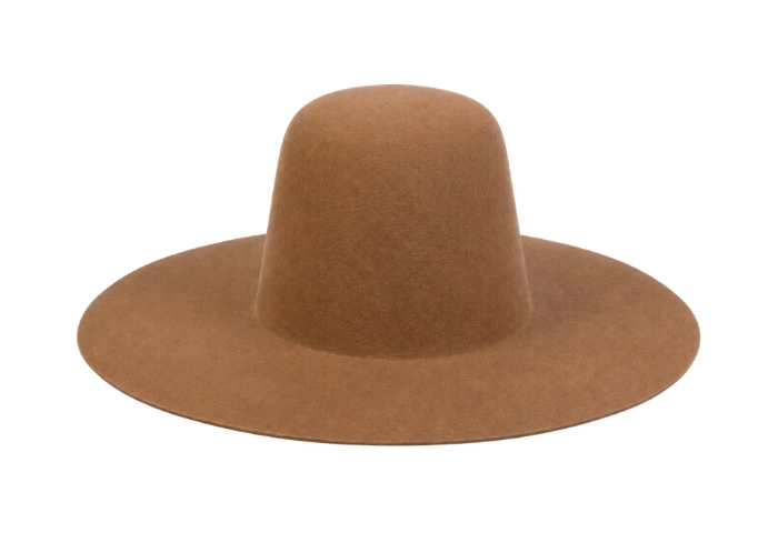 Cuerpo de sombrero de lana estilo western de copa alta y ala ancha